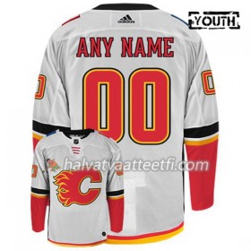 Lasten NHL Calgary Flames Pelipaita Custom Adidas Valkoinen Authentic
